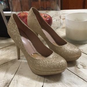Gold Glitter heels